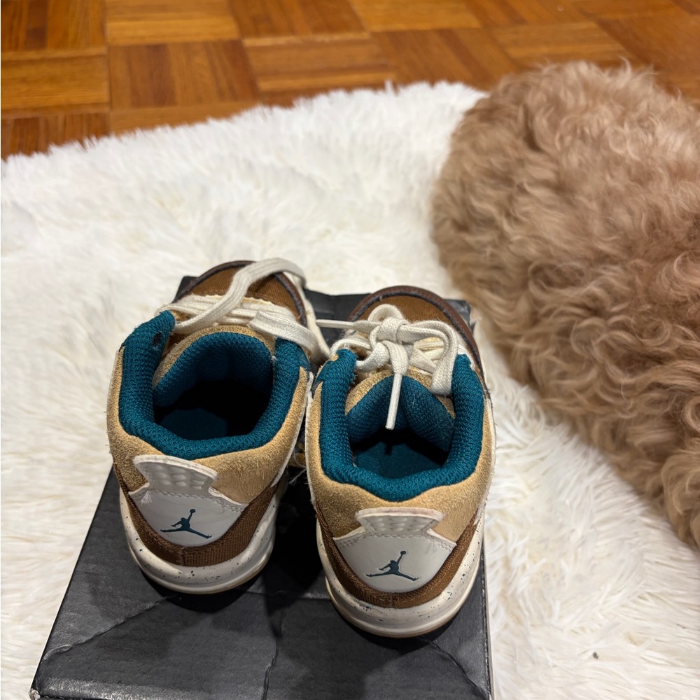 Jordan Kids Brown and Teal Low-Top Sneakers